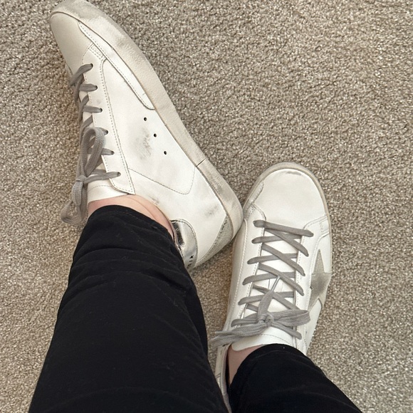 Women’s Super-Star sneakers with silver heel tab and metal stud lettering - Picture 3 of 4